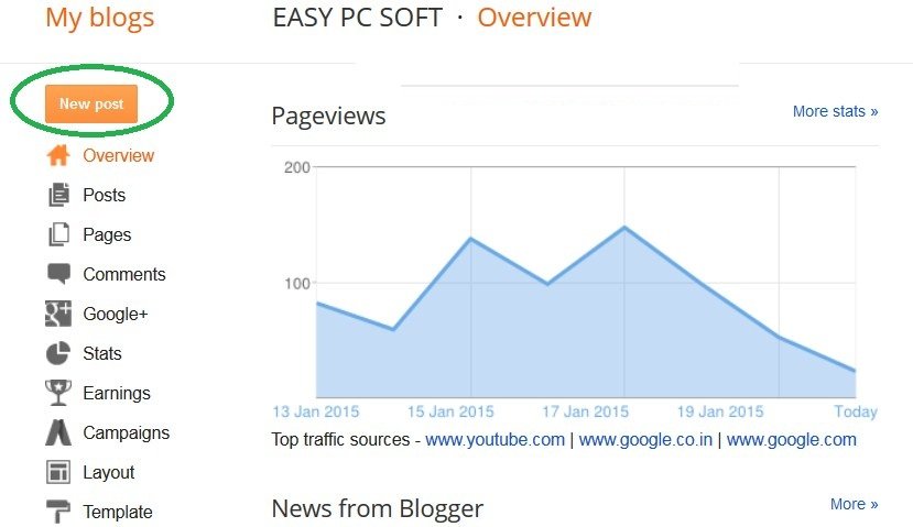 Blogger Dashboard