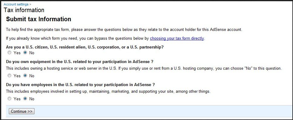 Indian Publisher Tax Info Adsense