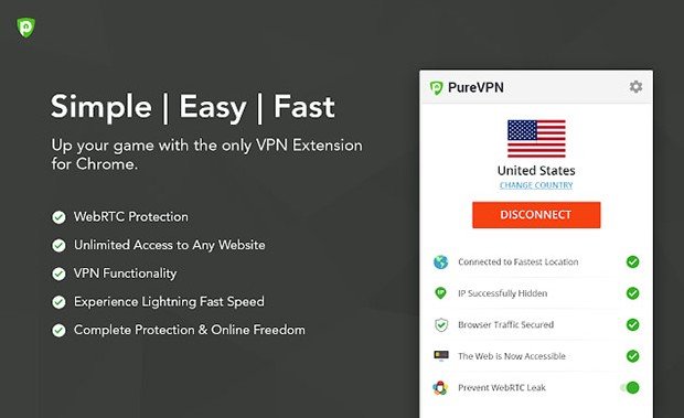 Pure VPN for for Chrome Browser