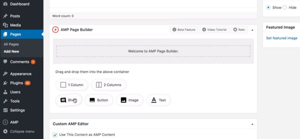 AMP page Builder