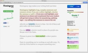 Hemingway Editor Proofreading Tool for Writers