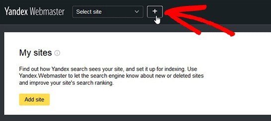 add your site in Yandex
