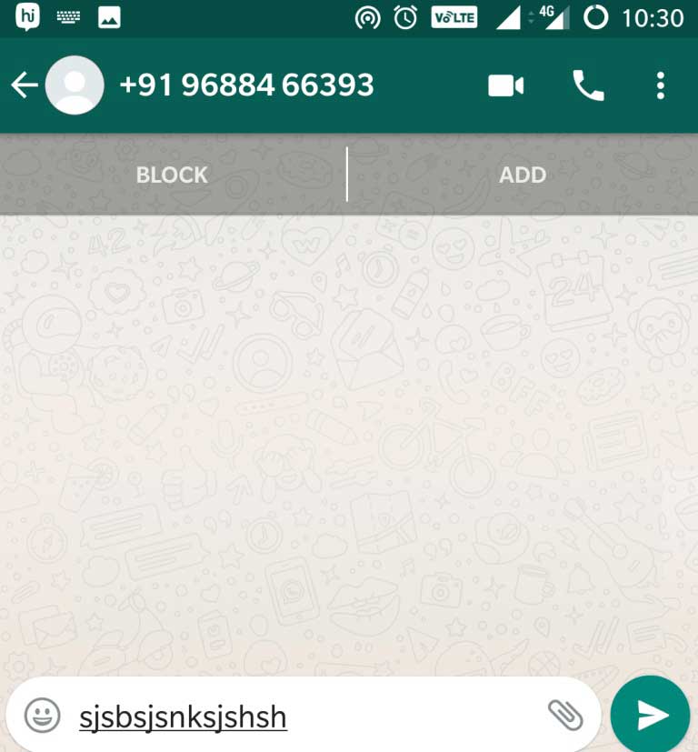 whatsapp message