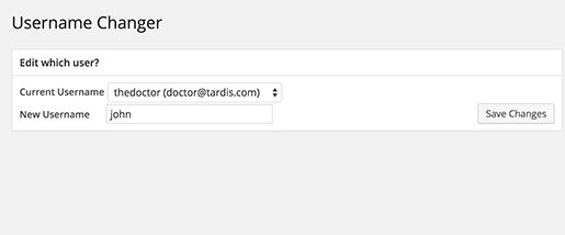 wp username changer