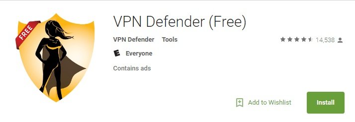 VPn defender for pc
