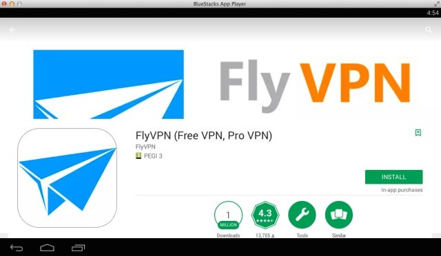 download flyvpn on pc bluestacks
