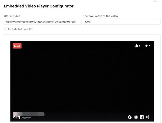 live video embed code