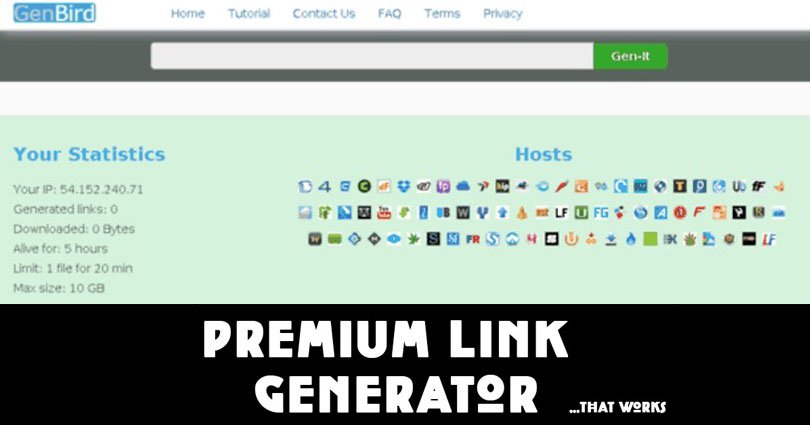 Best Premium Link Generator Site GenBird