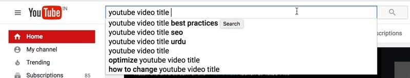 YouTube Auto suggest for great titles