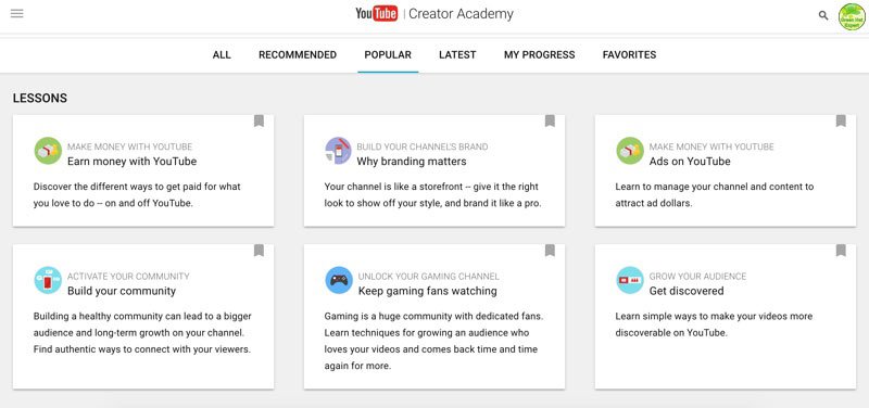 YouTube creator academy