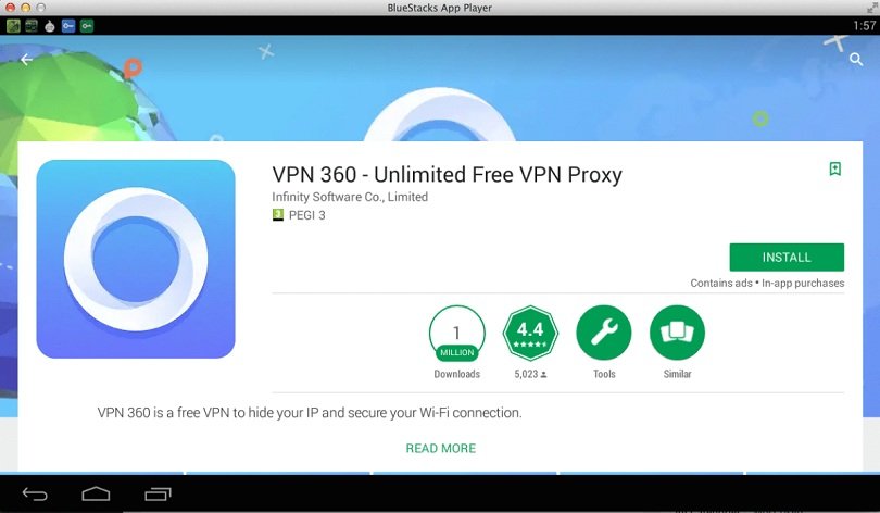 vpn 360 pc bluestacks