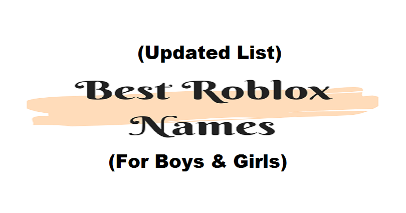 roblox usernames