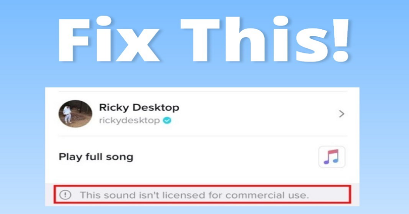 How to Fix This sound isn’t licensed for commercial use on TikTok