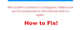 How to Fix We couldn’t connect to Instagram