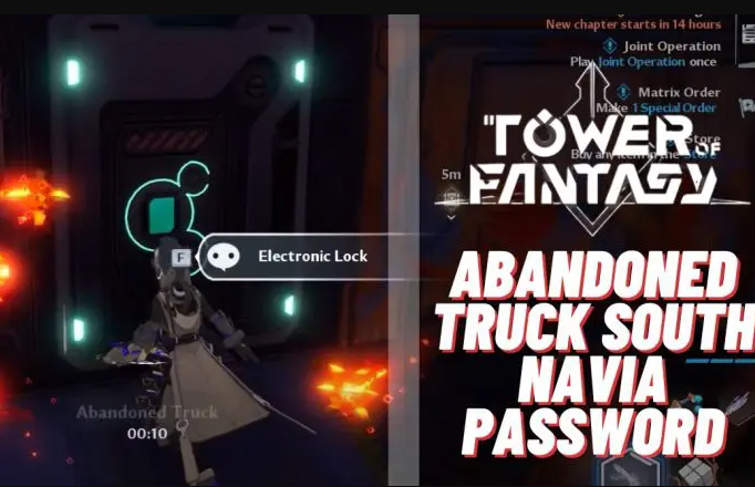 Abandoned Truck South Navia Password in Tower of Fantasy