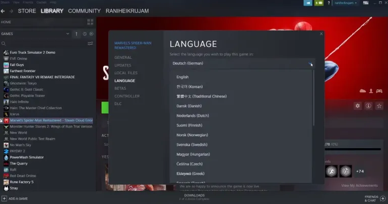 How to Change the Language in Spider-Man Remastered