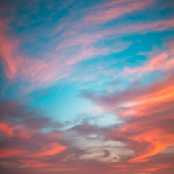 Sky with orange clouds