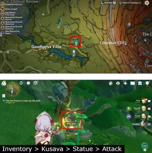 How to Clear Vines to Dendroculus in Genshin Impact