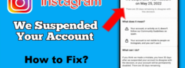 how to fix we suspended your account on instagram