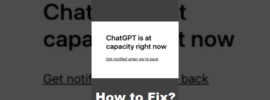 How to Fix ChatGPT is at a Capacity Right Now