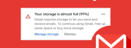 how to fix gmail storage full