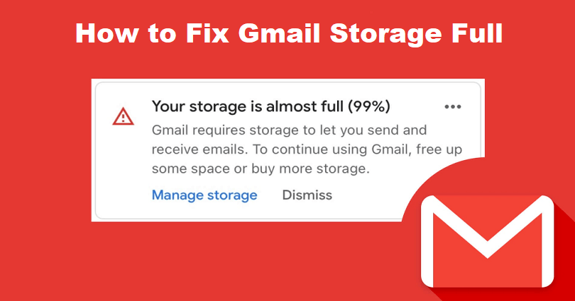 how to fix gmail storage full