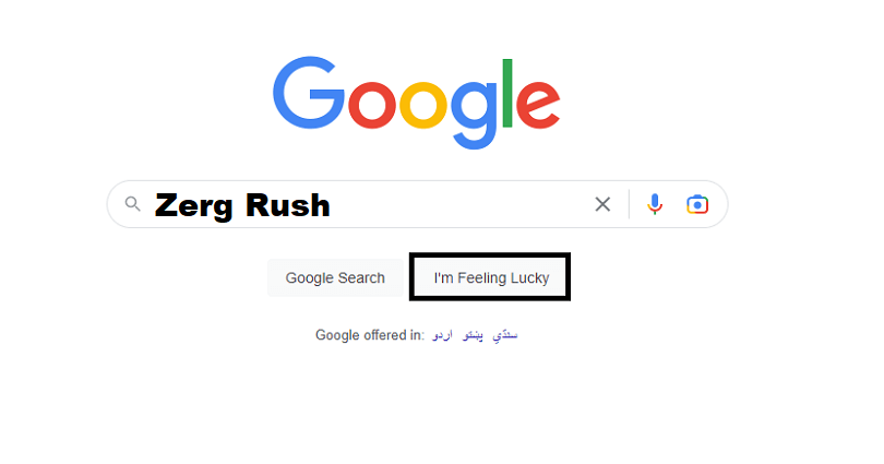 Como jogar Zerg Rush no Google