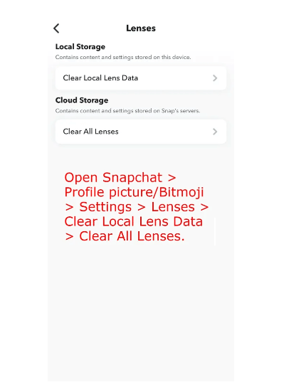 clear lens data snapchat