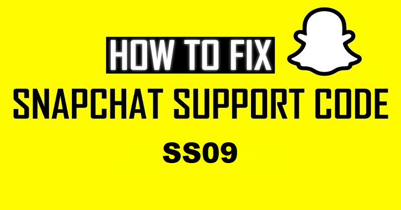 how to fix snapchat support code SS09