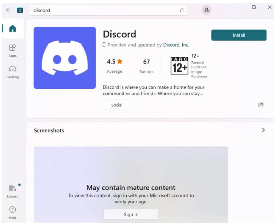 discord microsoft store