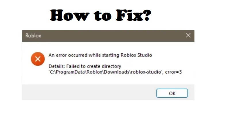 failed to create directory roblox