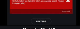 3000.108 Unfortunately we failed to fetch an essential asset in Rockstar