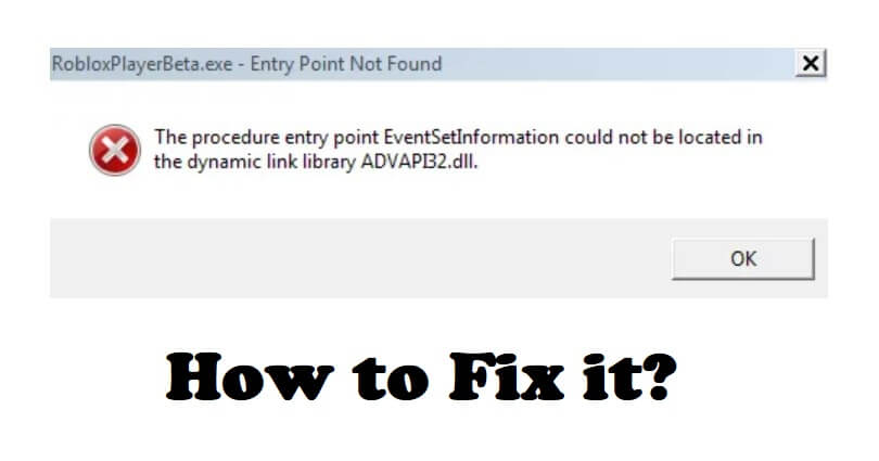 Advapi32.dll Error in Roblox