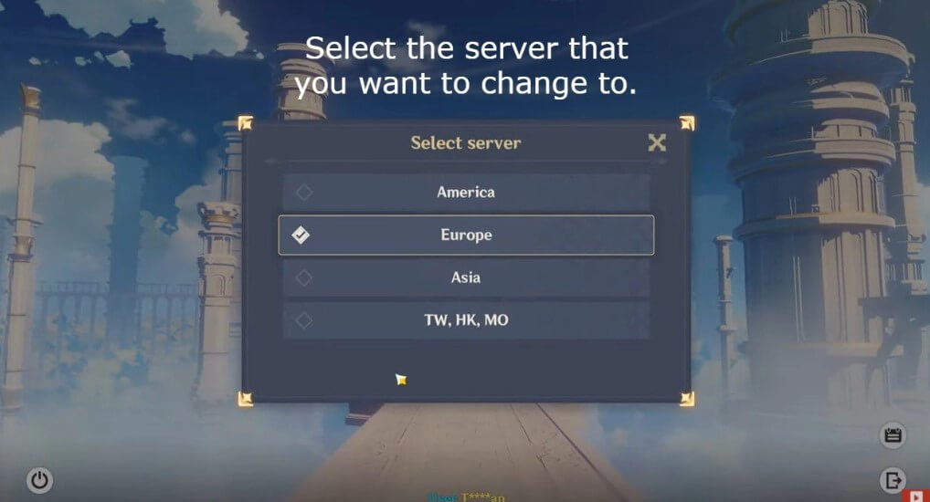 change servers genshin impact 2