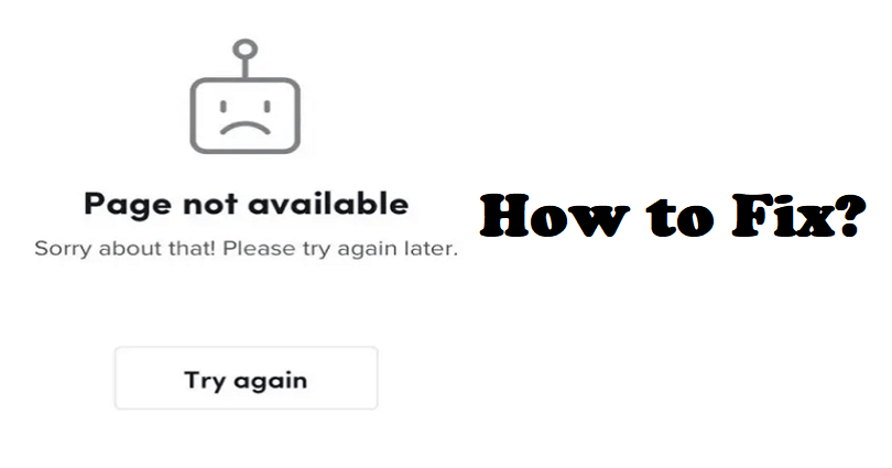 page not available tiktok