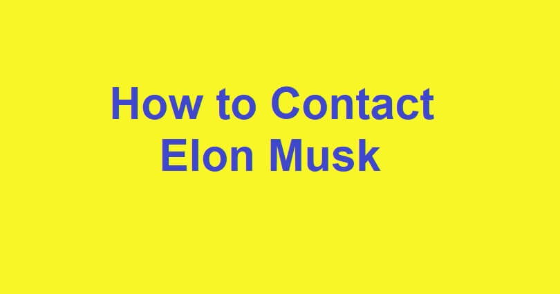 How to Contact Elon Musk
