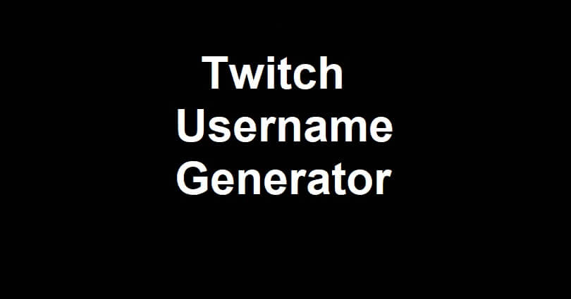 Twitch Username Generator