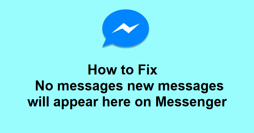 No messages new messages will appear here on Messenger