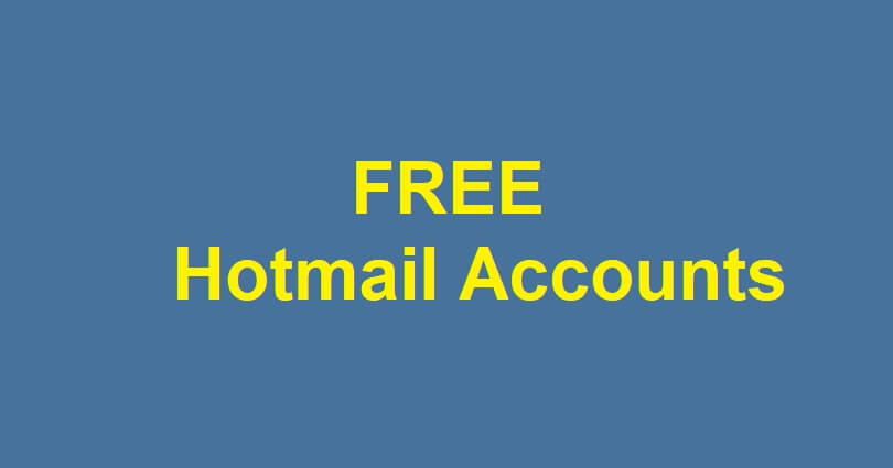 Free Hotmail Accounts
